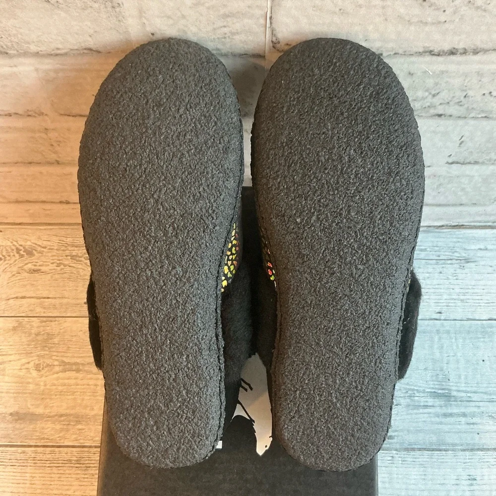 Sorel Youth Size 6C Womens Size 8 Nakiska Slide II Suede Slippers Black/Sea Salt